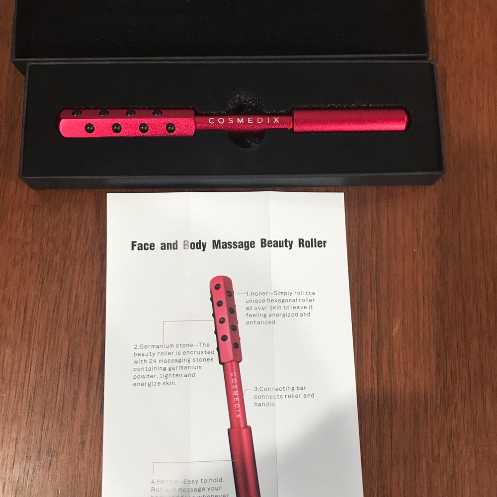 NWT Cosmedix red facial massage roller